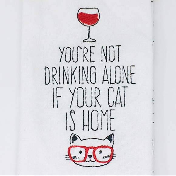 You’re Not Drinking Alone If Your Cat Home Towel - Picture 5 of 8